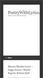 Mobile Screenshot of poetrywithlyrics.com