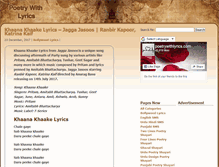 Tablet Screenshot of poetrywithlyrics.com